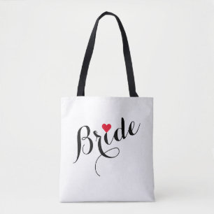Elegant Custom Bride Bridal Shower Wedding Party Tote Bag