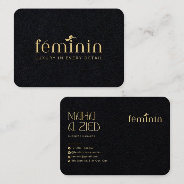 Elegant Custom Business Card Design (Front/Back)
