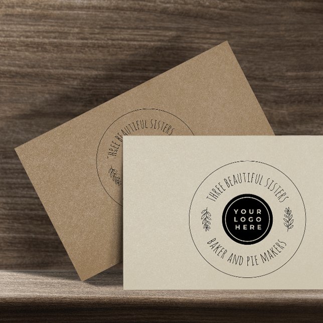 Elegant Custom Business Logo and Company Slogan Self-inking Stamp (Creator Uploaded)