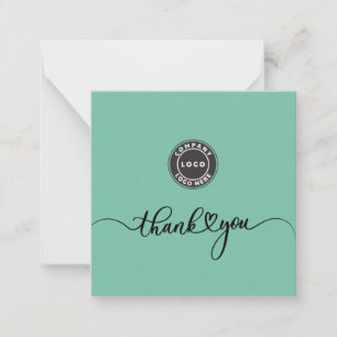 Elegant Custom Business Logo Thank You Card