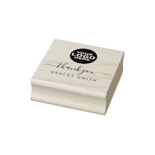 Elegant Custom Business Logo Thank You Rubber Stam Rubber Stamp