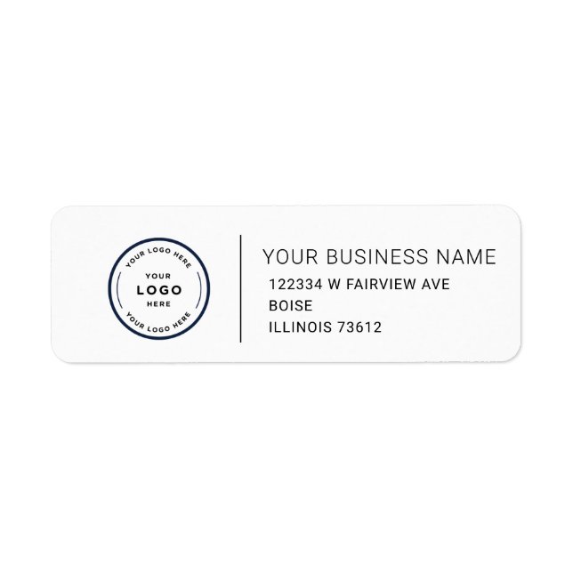 Elegant Custom Business Return Address Label (Front)