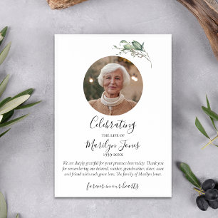 Elegant Custom Celebration of Life Flat Program Programme
