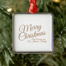 Elegant Custom Christmas Holiday Family Name