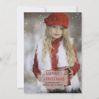 Elegant Custom Christmas Photo Card