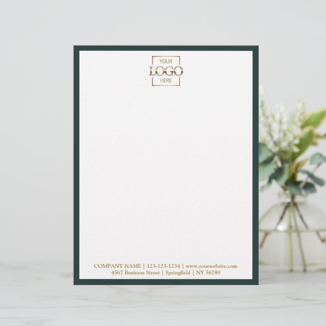 Elegant Custom Company Business Logo Branding Letterhead (Standing Front)