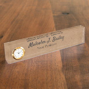 Elegant Custom Desk Name Plate Sign