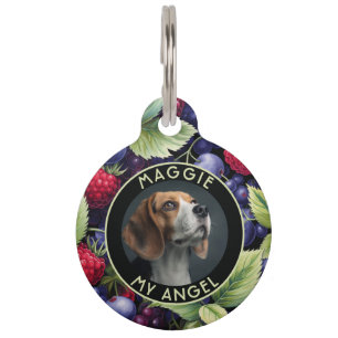 Elegant Custom Dog Gift Xmas Print Pet Tag