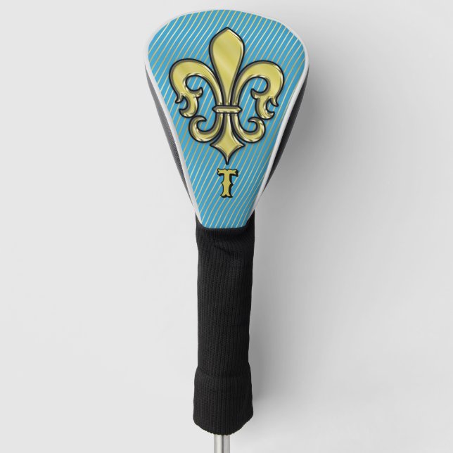 Elegant Custom Fleur De Lis Golf Design Golf Head Cover (Front)