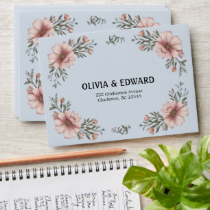 Elegant Custom Floral Wedding Envelope