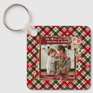 Elegant Custom Gift for Mum Mothers Day 1 Photo Key Ring