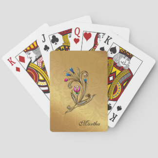 Elegant Custom Gold Tone Playing Cards