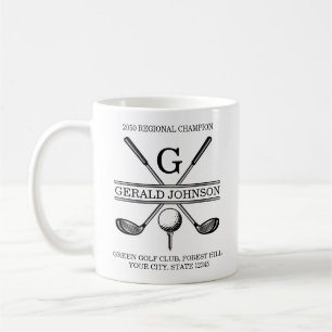 Elegant Custom Golf Monogram Coffee Mug