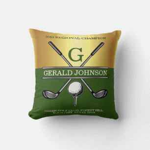 Elegant Custom Golf Monogram Cushion