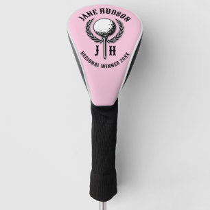 Elegant Custom Golf Monogram Design Head Cover