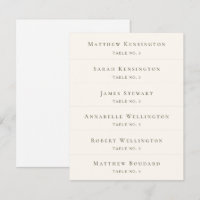 Elegant Custom Guest Names Wedding Place Cards