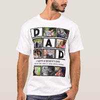 Elegant Custom  Happy Fathers Day 9 Photo Collage