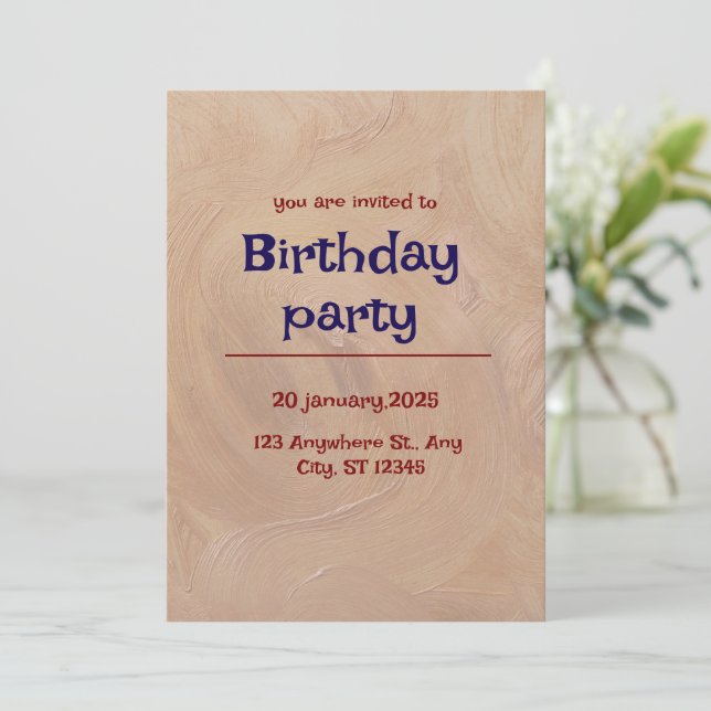 Elegant Custom Invitation Card for Any Occasion (Standing Front)