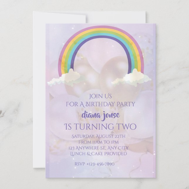 Elegant Custom Invitation Card | Personalised Wedd (Front)