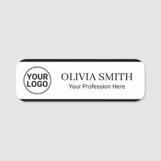 Elegant Custom Logo Employee Name Profession Name Tag