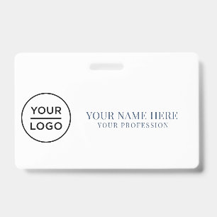 Elegant custom Logo Employee Simple ID Badge