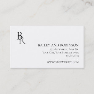 Elegant Custom Logo Monogram Business Card