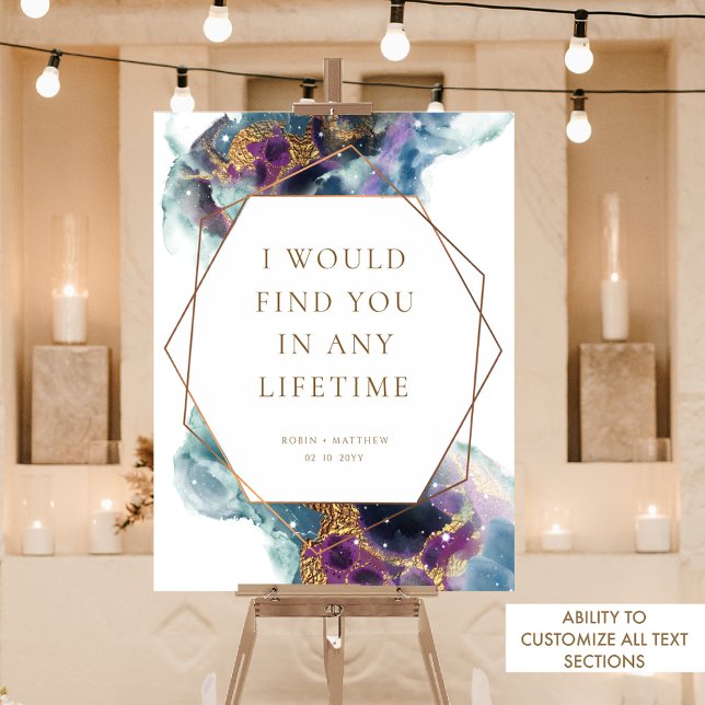 Elegant Custom Love Quote, Celestial Wedding Sign (Creator Uploaded)