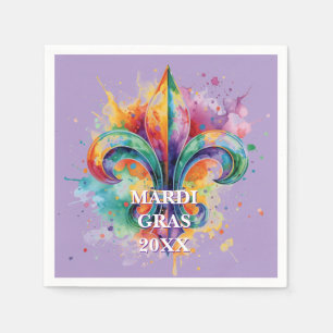 Elegant Custom Mardi Gras Colors Napkin