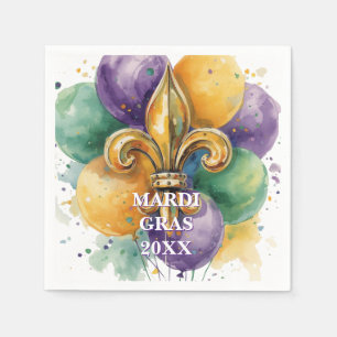 Elegant Custom Mardi Gras Colors Napkin