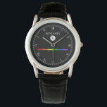 Elegant Custom Monogram Gay LGBT Watch<br><div class="desc">An beautiful elegant monogram black and white,  with a LGBT rainbow stripe watch with a spot for your gift recipient's name and last name initial monogram. A great gift for anyone who is gay,  lesbian,  transexual,  or any proud member of the LGBT community.</div>