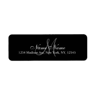 Elegant Custom Monogram Return Address Labels