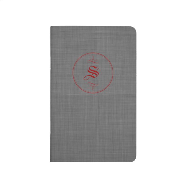 Elegant Custom Monogram Vintage Pocket Journals (Front)