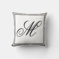 Elegant Custom Monogram White Throw