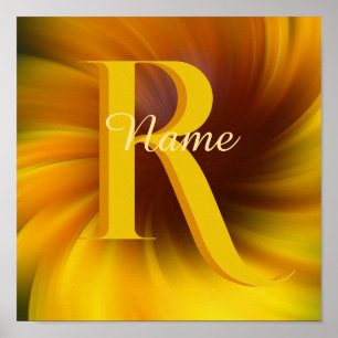 Elegant Custom Monogram Your Initial Name Poster
