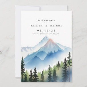 Elegant Custom Mountain Save The Date