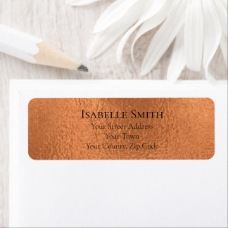 Elegant Custom Name Address Copper Foil
