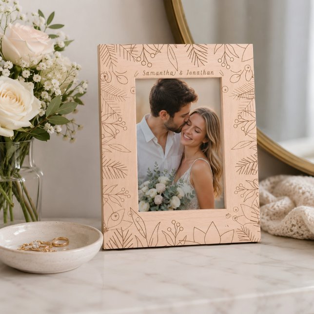 Elegant Custom Name Couple Memory Photo Etched Frames (Creator Uploaded)