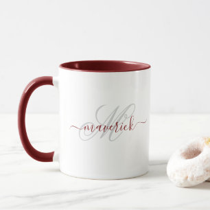 Elegant Custom Name Monogram Design Personalized Mug
