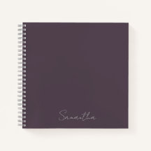 Elegant Custom Name Purple Taupe