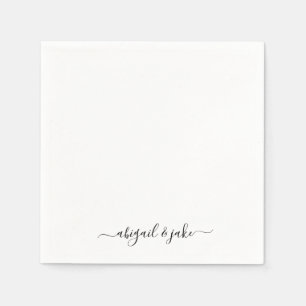 Elegant Custom Names Wedding Napkins