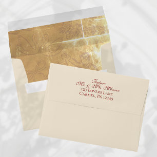 Elegant Custom Old Money Bold Red Wedding Envelope