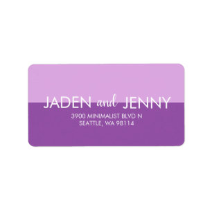 Elegant Custom Pastel Purple Shade Add Couple Name Label