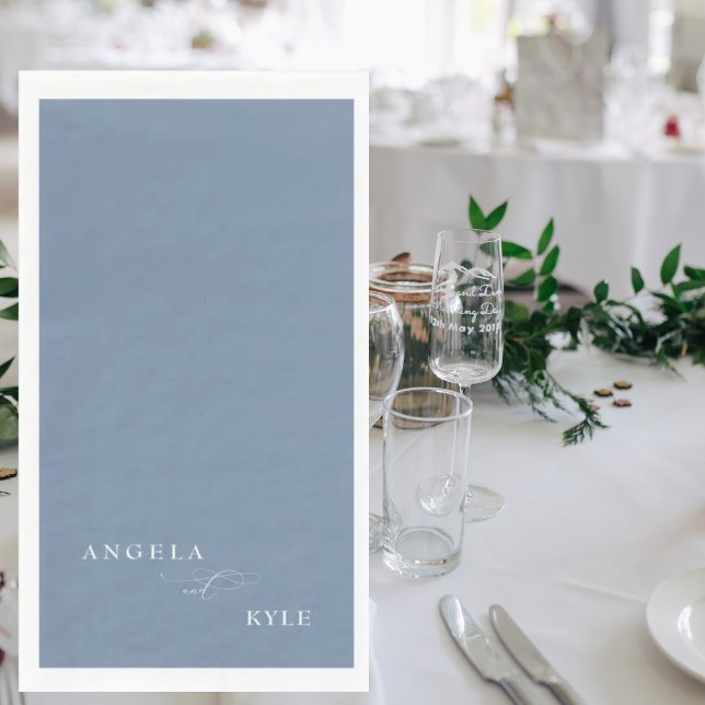 Elegant Custom Periwinkle Wedding Napkin (Creator Uploaded)