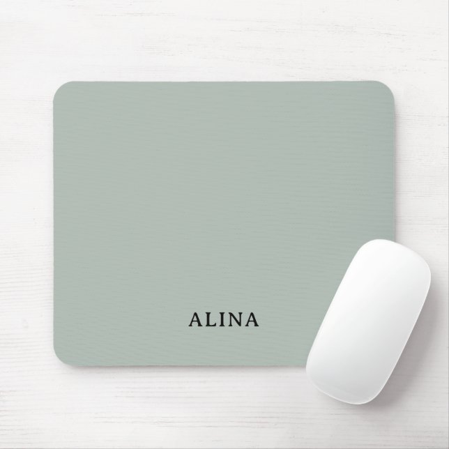 Elegant Custom Personalised Beige & Monogram Mouse Mat (With Mouse)