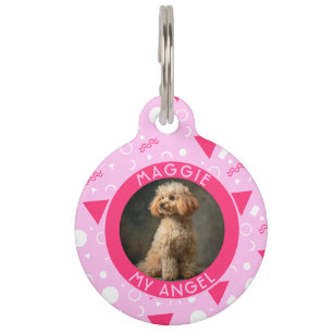 Elegant Custom Pet Lover Gift Memphis Motif Tag