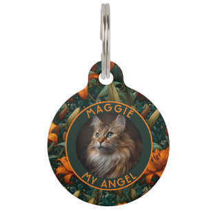 Elegant Custom Pet Owner Gift Idea Lilies Flower Tag
