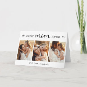 Elegant Custom Photo Collage Mother's Day Card