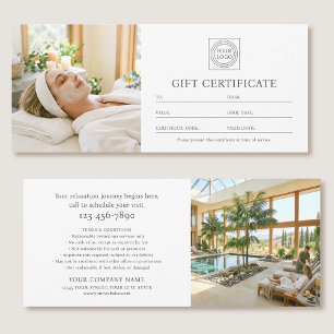 Elegant Custom Photo Logo Gift Certificate Voucher