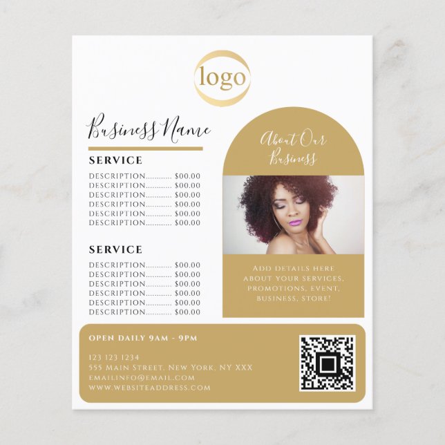 Elegant Custom Photo Logo Promotional Aesthetician Flyer (Front)