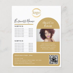 Elegant Custom Photo Logo Promotional Aesthetician Flyer
